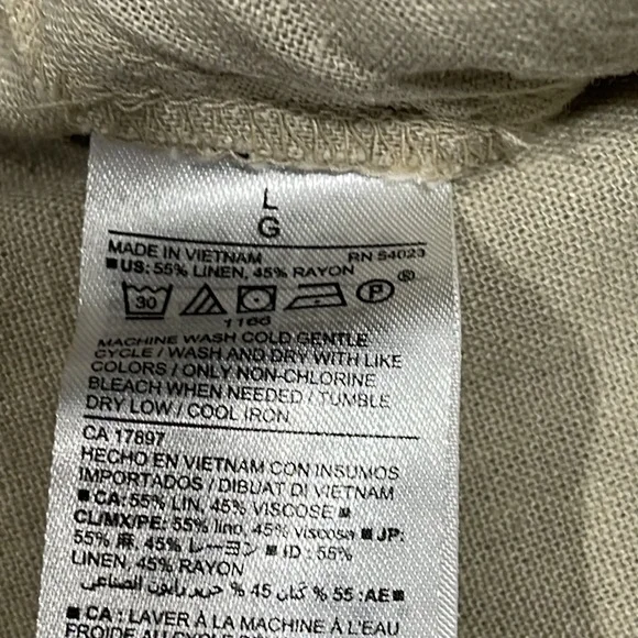 Old Navy women’s size large linen rayon Capri pants beige NEW - Picture 16 of 16